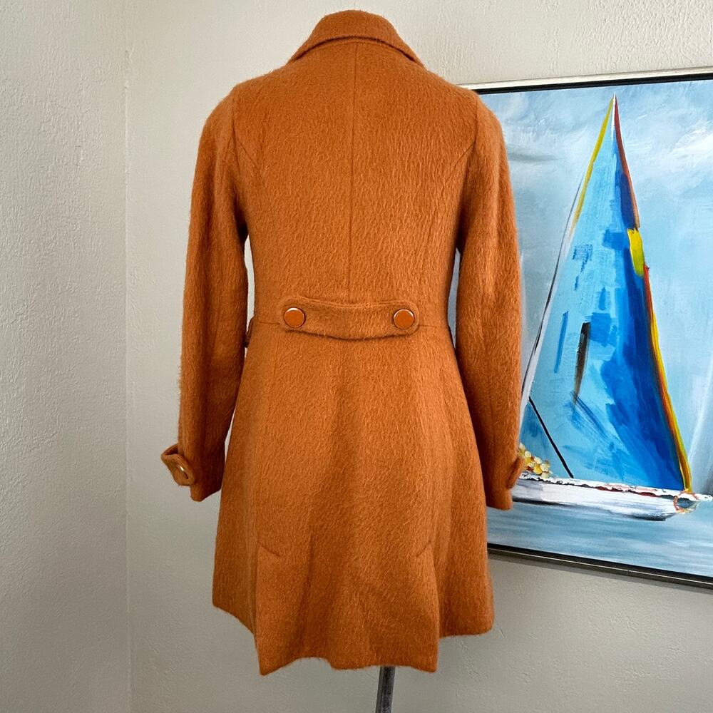 ModCloth Rust Orange Wool Blend Peacoat - Picture 5 of 8